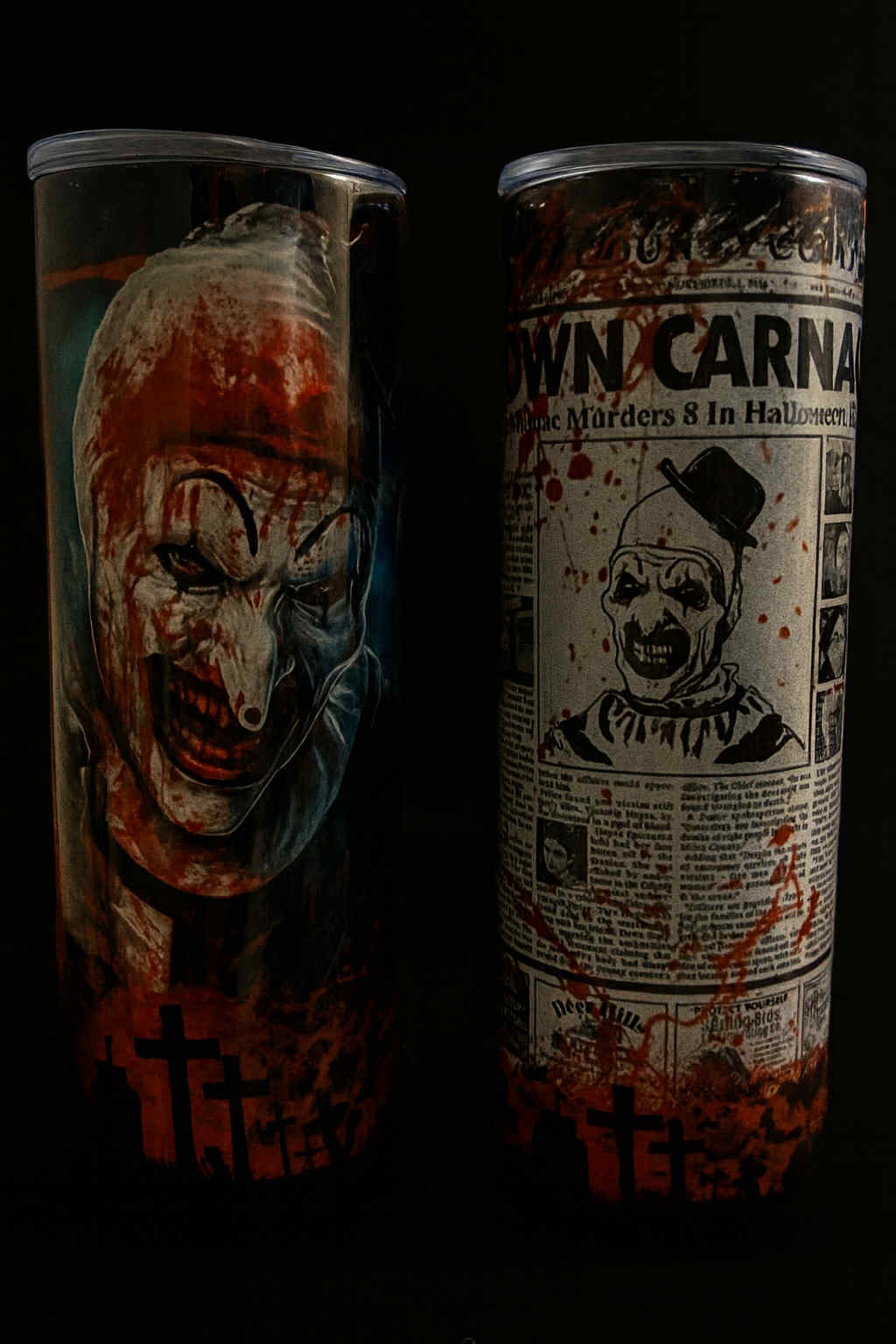 20oz Sinister Clown Tumbler + Straw