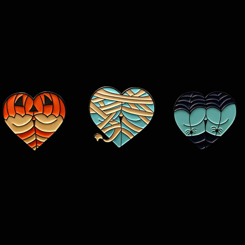 Heart Shaped Cheeky Pins