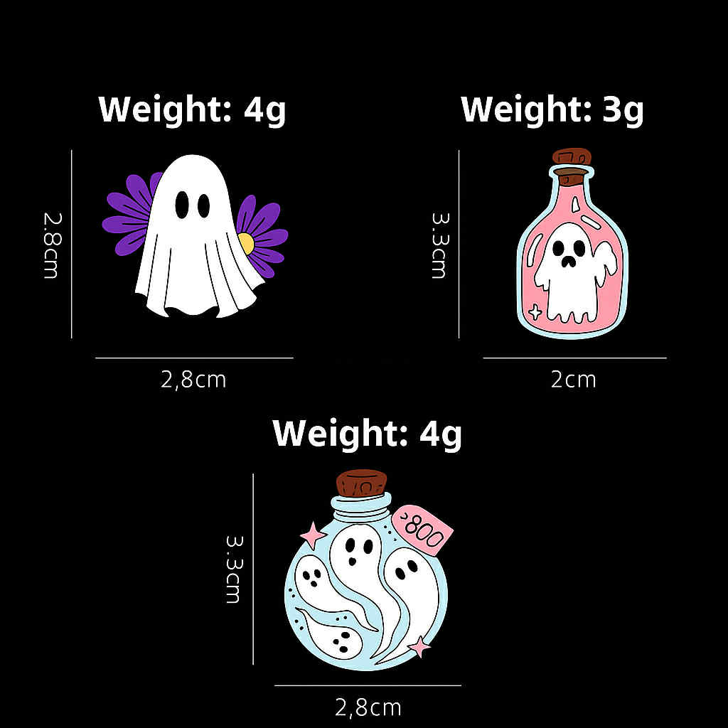 Ghost Pins (Set of 3)