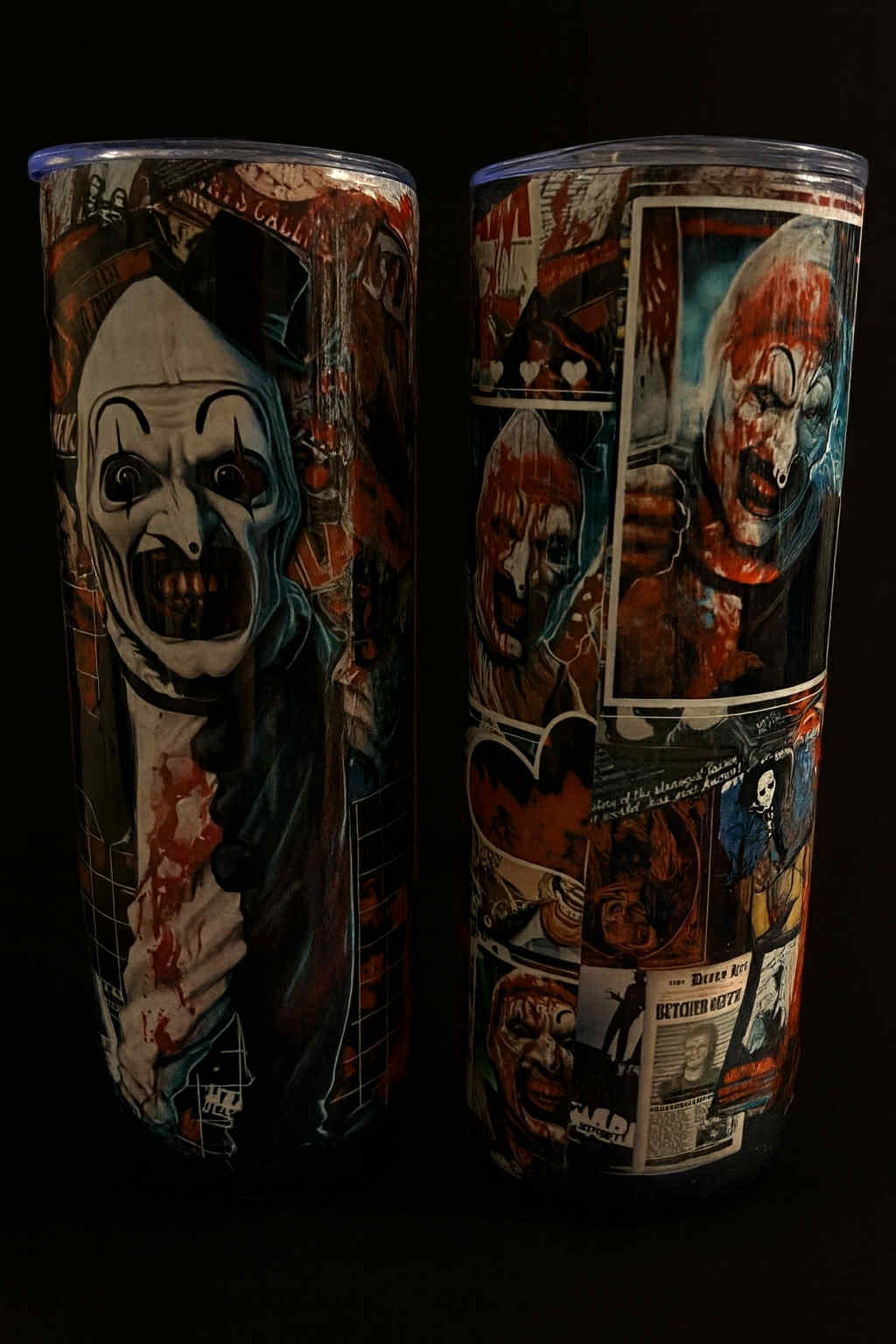 20oz Creepy Clown Tumbler + Straw