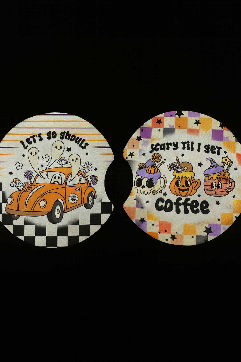 Spooky Car Coasters (Sets of 2)