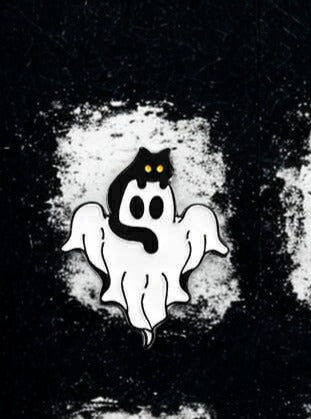 Ghost + Black Cat Pin
